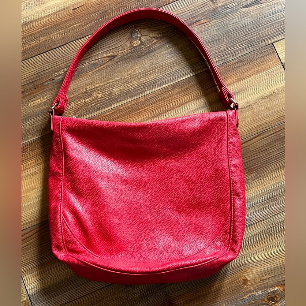 Jewell By Thirty-One Midway Hobo Cherry Red Purse Shoulder Bag Tote Satchel